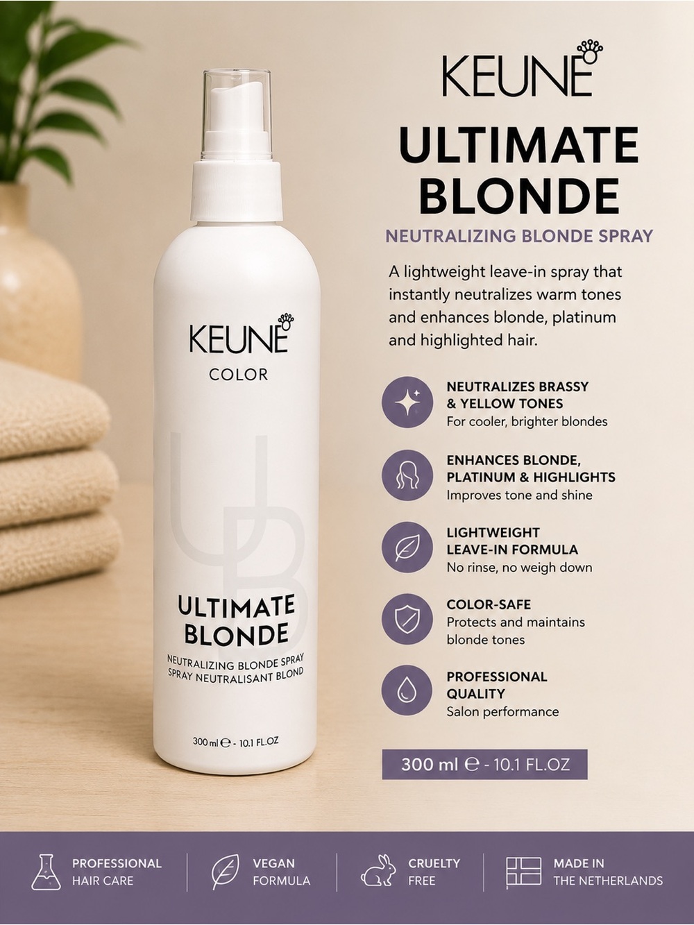 Ultimate Blonde Neutralizing Blonde Spray - White